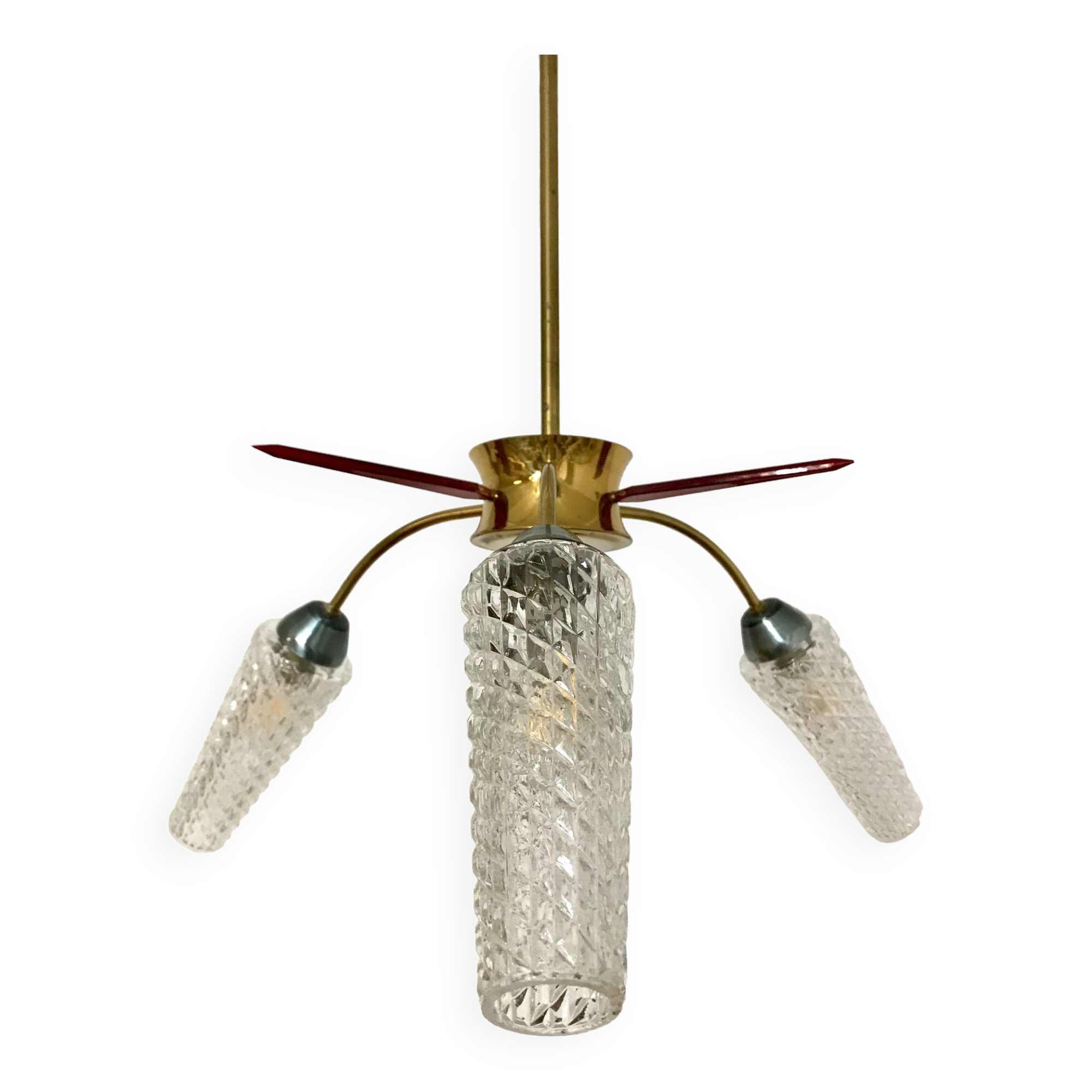 Mid-Century 3 Arm Spider Pendant Light