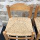 Straw seated wooden chairs