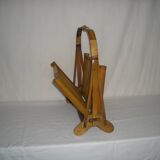 Bamboo folding magazine rack from the 40s - 50s