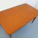 Rectangular dining table in vintage Scandinavian style from the 50s and 60s, made of teak.
