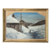 Ancient painting - Village under the snow - Montgenèvre - Hautes Alpes