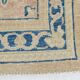Tapis persan vintage beige et bleu à médaillon floral, 300x393 cm