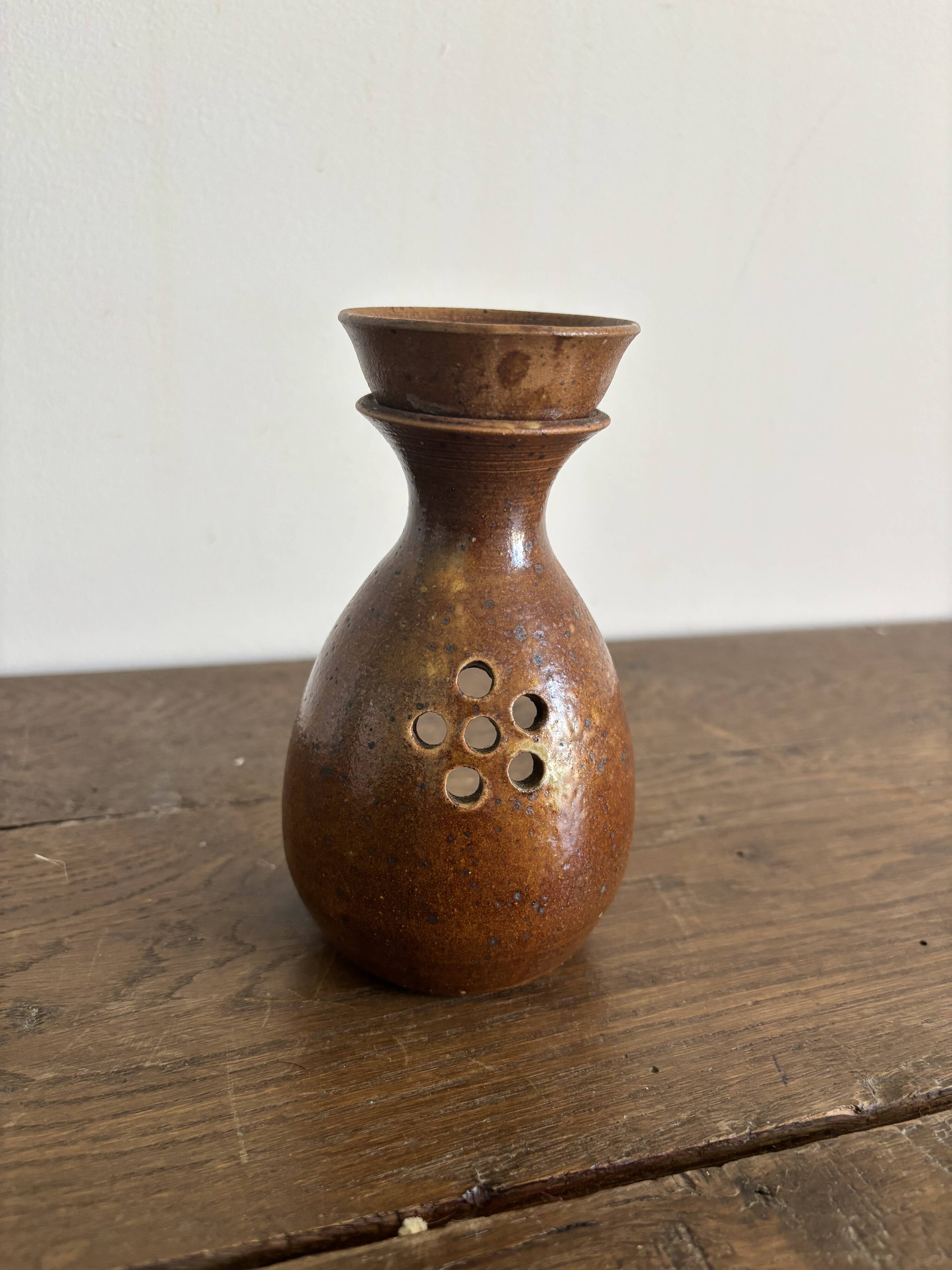 Vintage french stoneware ceramics set – mineral earth