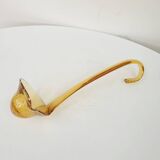 Vintage punch service blown glass Biot amber