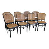 Set of 8 chairs no. 811 after Hoffmann, 1990s