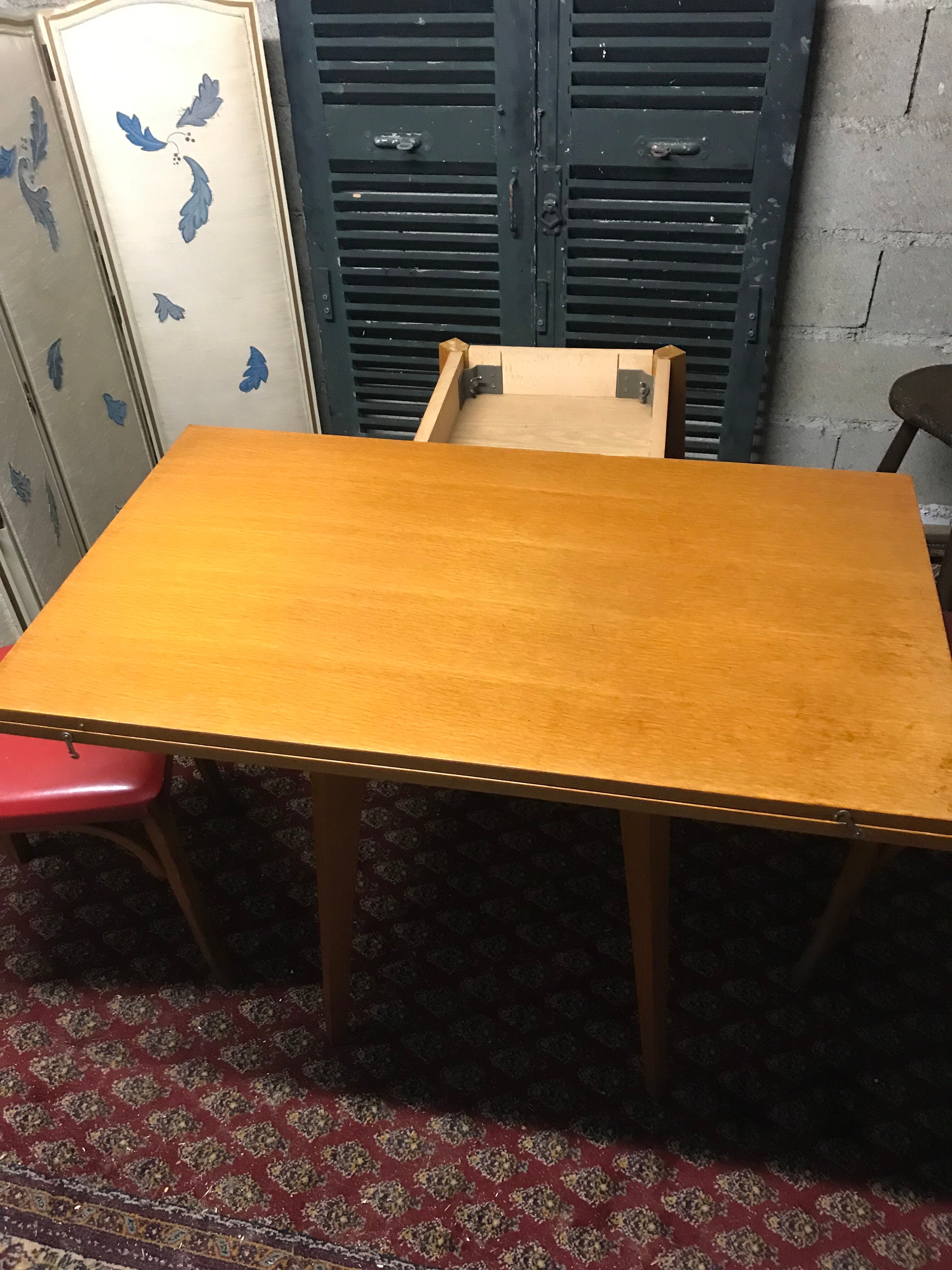 Side table butterfly vintage compass feet year 50/60