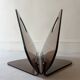 magazine holder in smoked plexiglass, design 1970