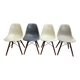 Lot of 4 DSW chairs in walnut fiber by Eames Herman Miller, vintage