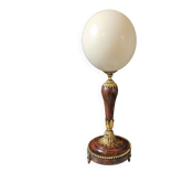 Ostrich Egg, Base in Brass and Brown Marble Empire Napoleon III H: 35cm