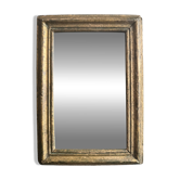 Miroir miniature XVIIIe en bois doré, glace au mercure