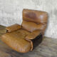 Marsala leather armchair by Michel Ducaroy for Ligne Roset 1970