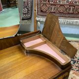 English Art Deco hairdresser in walnut magnifying glass