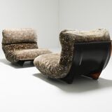 Vintage Marsala set in 'Liberty' fabric by Michel Ducaroy for Ligne Roset.