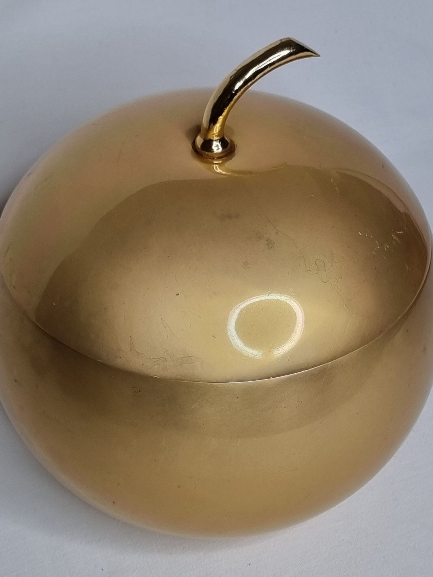 Spherical ice bucket in metallized aluminium, Luxium France, 23 cm