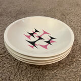 4 hollow plates Gien porcelain