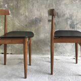 Pair of Scandinavian chairs by Hans Olsen for Frem Rojle - 1960s