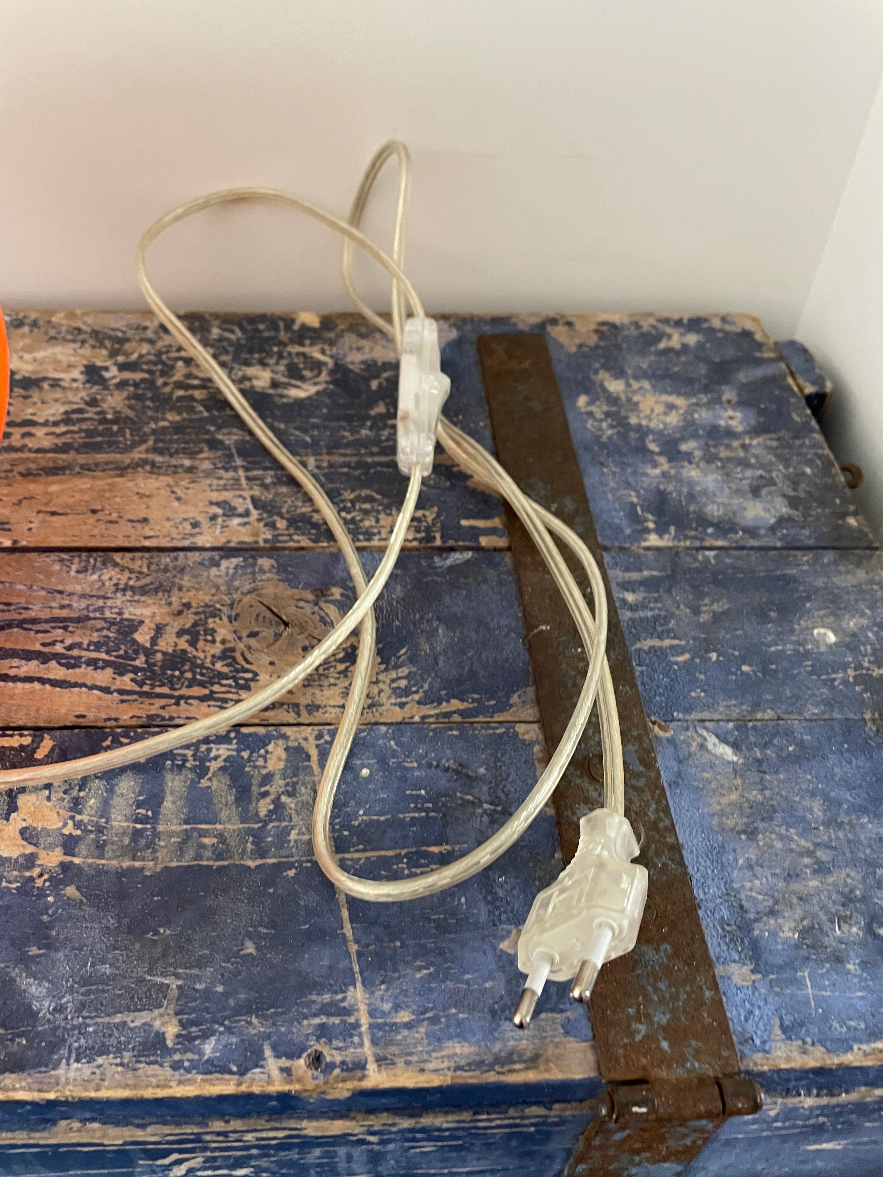 Vintage table lamp orange globe