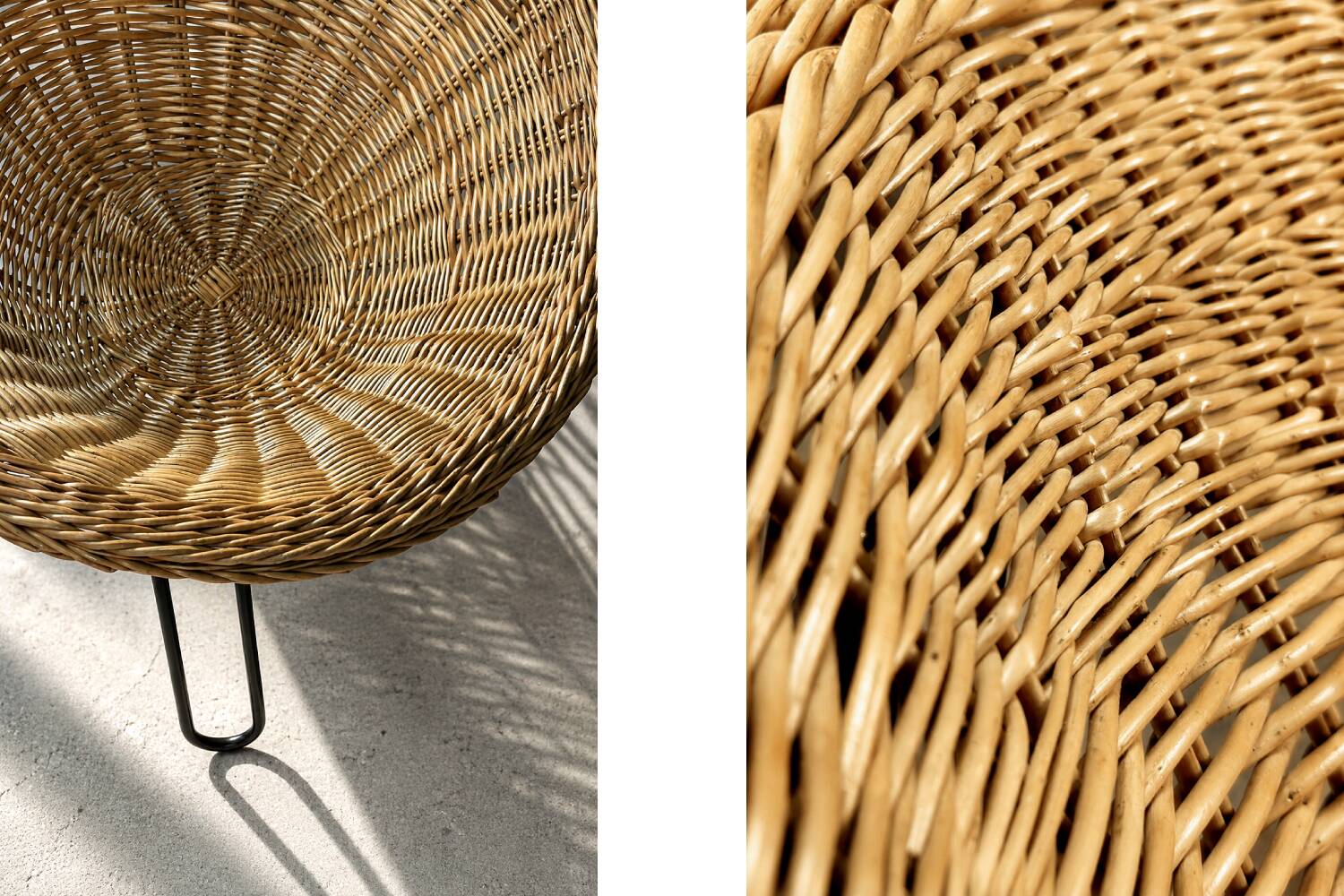 Vintage Mid-Century Italian Modern Boho Rattan Spherical Bowl Chair, 1950s