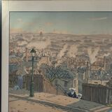 Lithograph by Henri Rivière, Parisian Landscapes, Paris seen from Montmartre