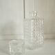 Glass whisky carafe with 4 glasses