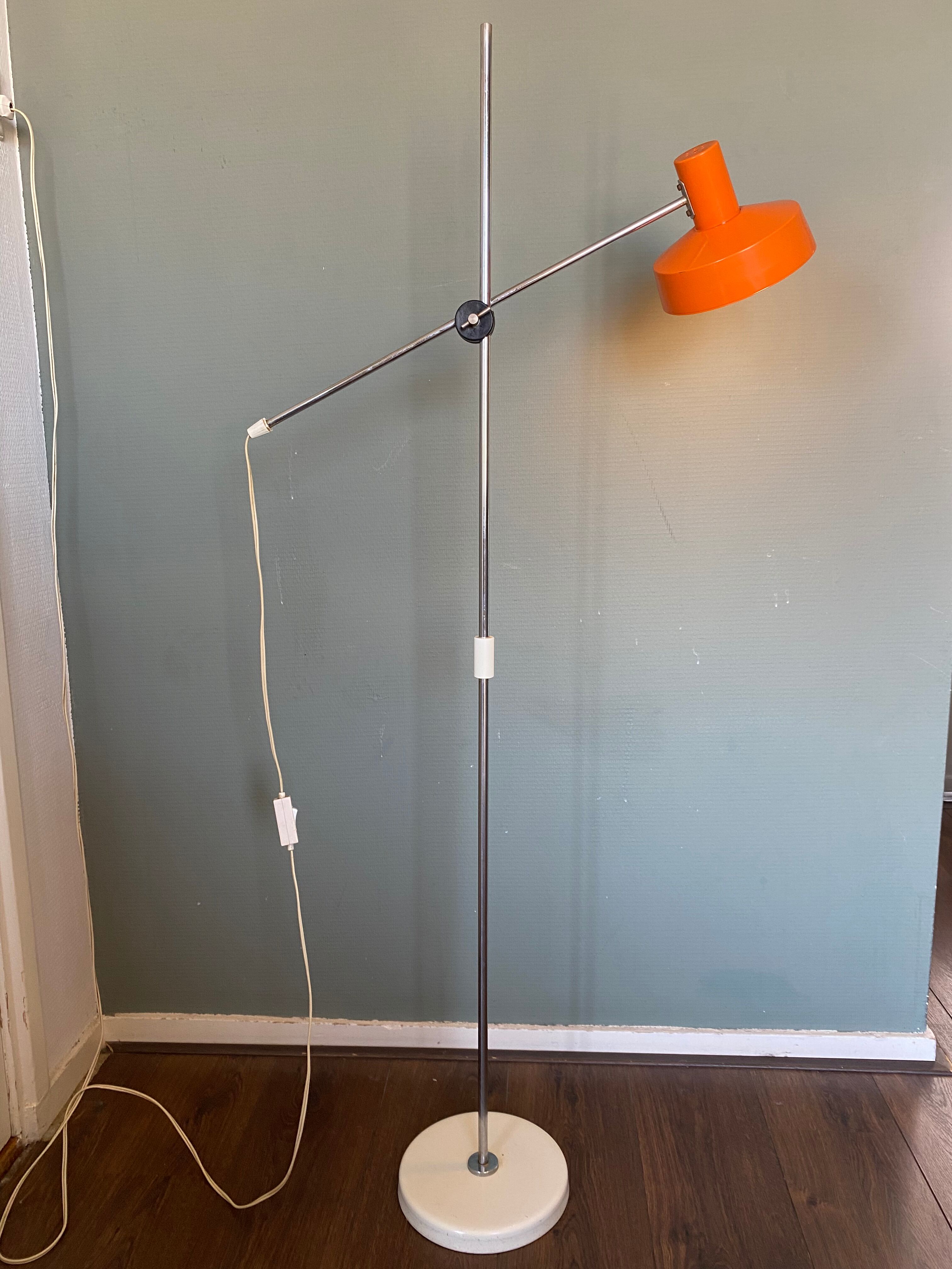 Mid-Century Modernist Adjustable Floor Lamp by J. J. M. Hoogervorst for Anvia, 1950s