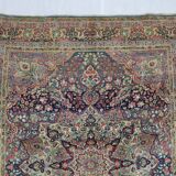 Antique handmade lavar kerman rug
