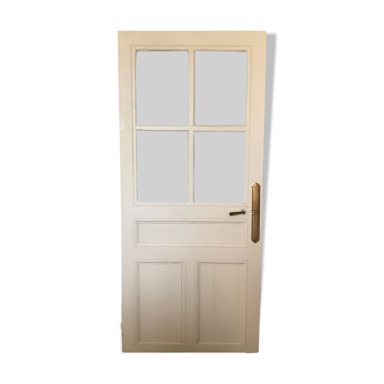 Old wooden glass door