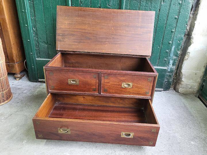 Mahogany and brass boat chest trunk the great pacific s fran