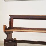 Antique Gothic Church Benches, Late 1800s – Set of 4 Pine Wood Pew Benches