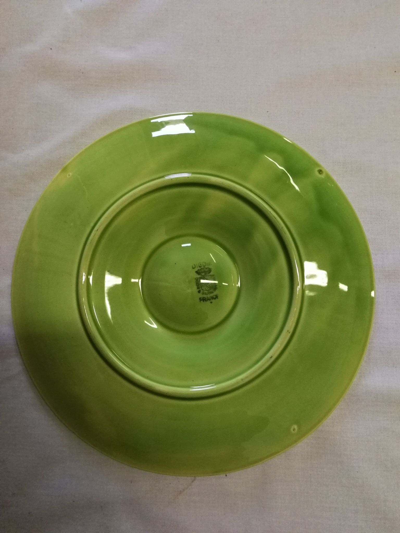 Ancienne assiette à huîtres digoin sarreguemine