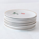 6 old dessert plates KG Lunéville "Antibes"