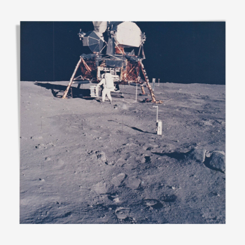 Superb historical chromogenic photograph from 1969 1st step on the moon.