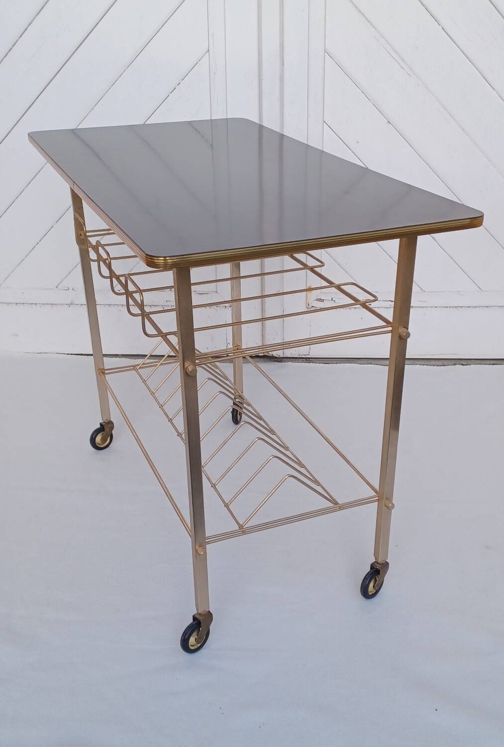 Desserte pour vinyles vintage