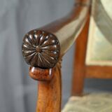 Paire de Fauteuils à Crosses en Acajou, époque Restauration – Début XIXe