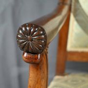 Pair of Crossed Armchairs in Mahogany, Restoration Period – Early 19th Century