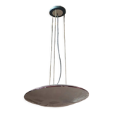 Suspension lamp design 1970s opaline eglomisé