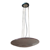 Suspension lamp design 1970s opaline eglomisé
