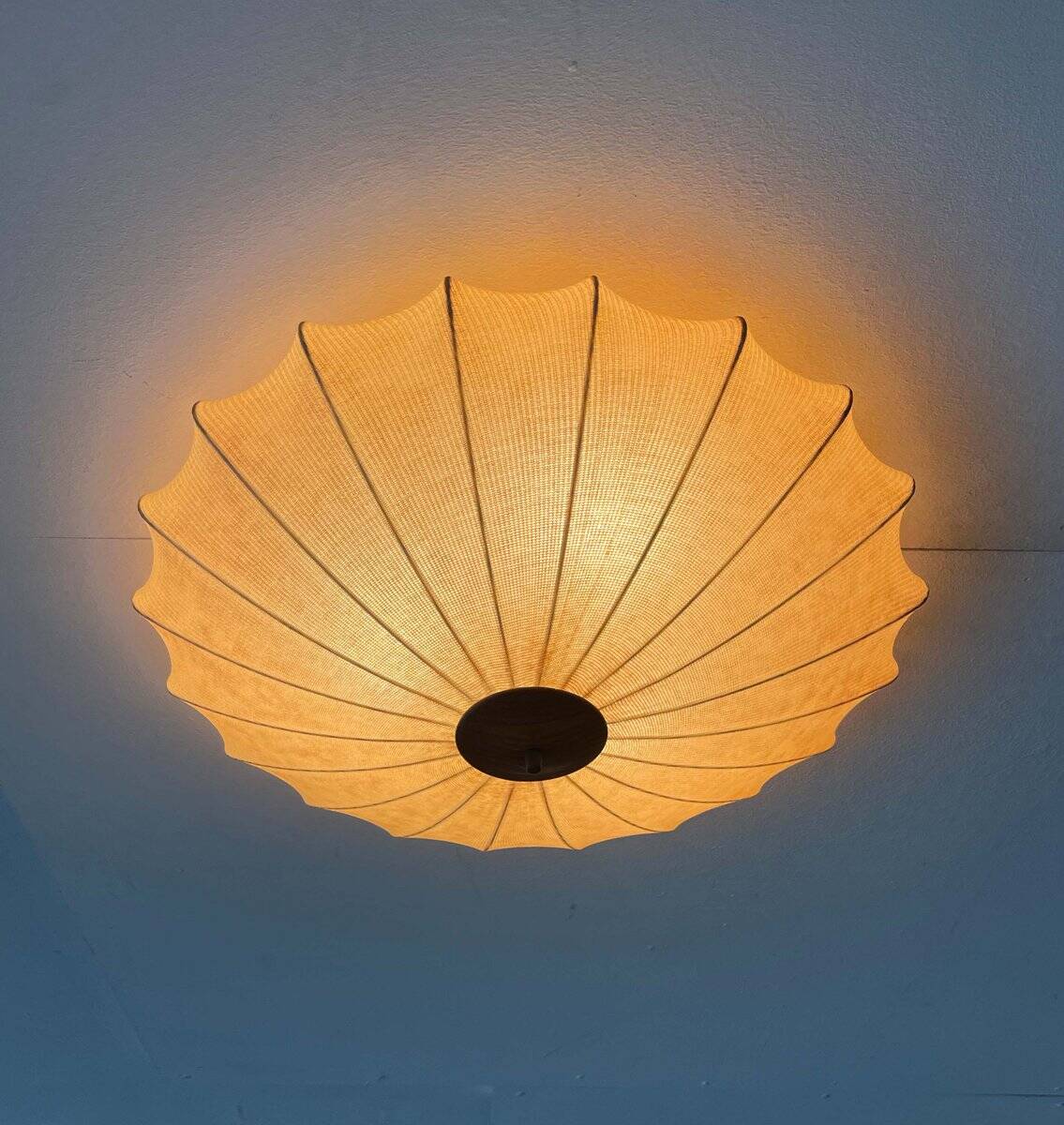 Modern mid-century Cocoon ceiling light by Friedel Wauer for Goldkant Leuchten, 1960s.