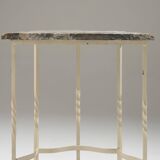 Console table with marble top, 1940s