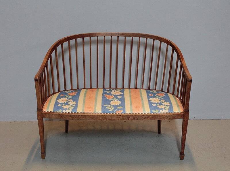 Art Deco Bench in 20th Century Beech