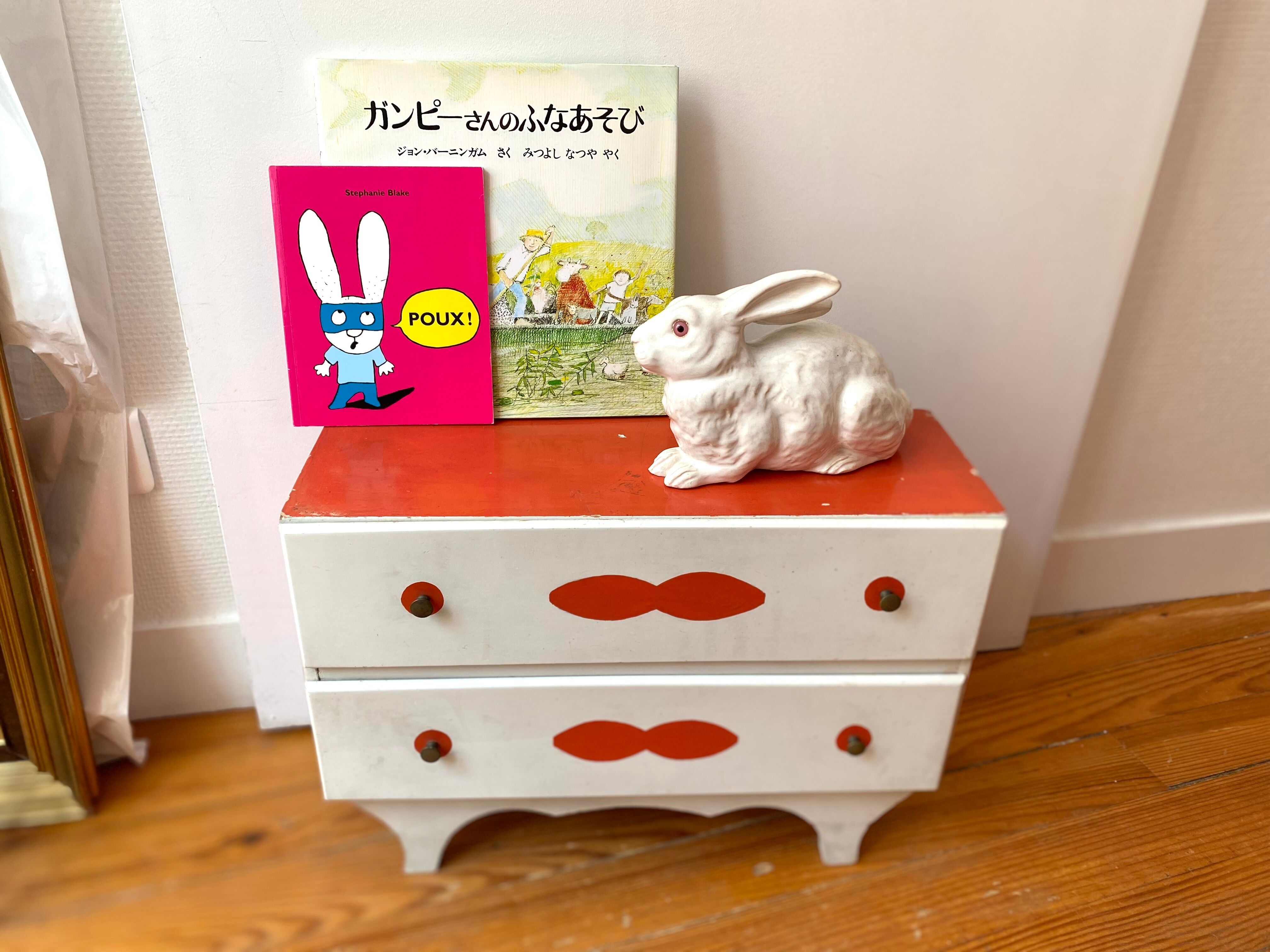 Vintage wood toy doll chest of drawers child