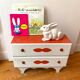 Vintage wood toy doll chest of drawers child
