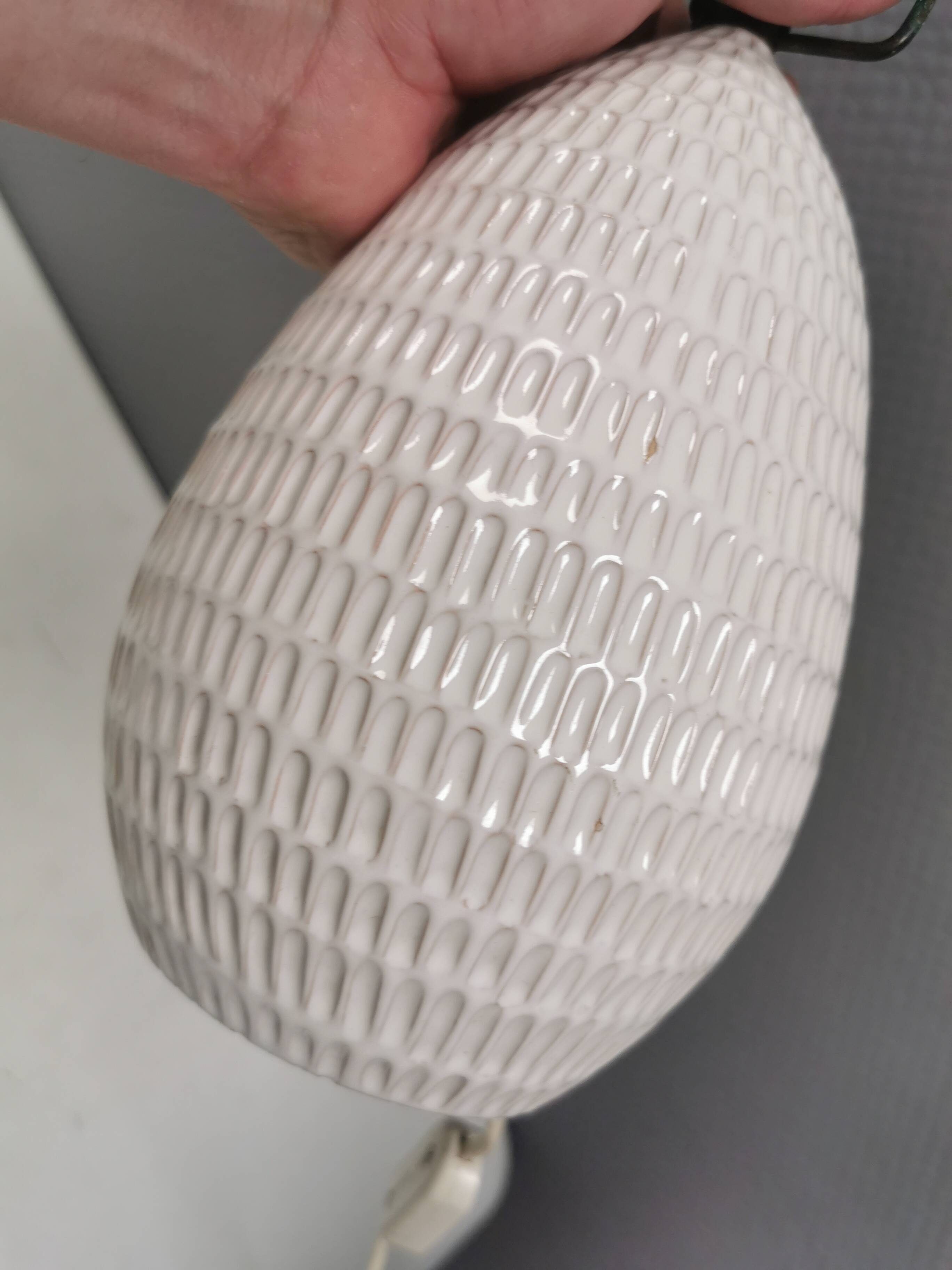 Older ceramic table lamp with beautiful details.