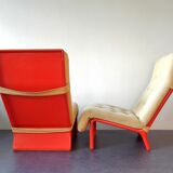Set of 2 rare lounge chairs for Cado, Denmark 1960