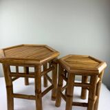 Vintage bamboo side table