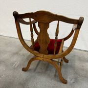 Dagobert armchair with red upholstery
