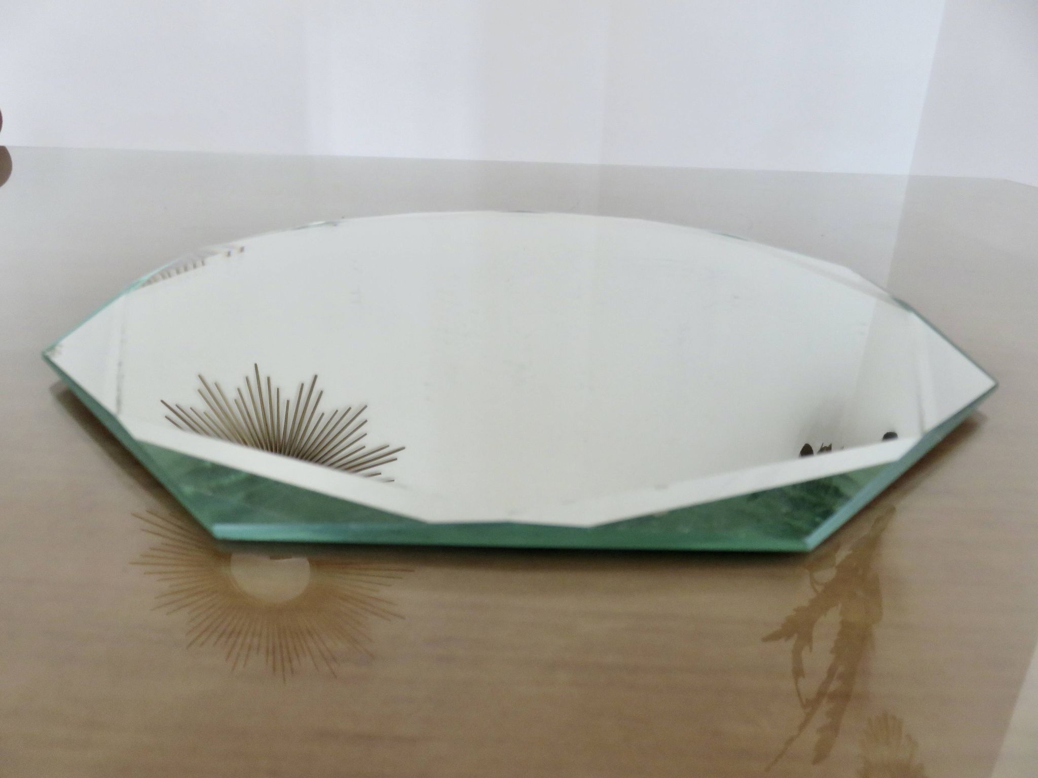 Miroir octogonal biseauté, années 40-50