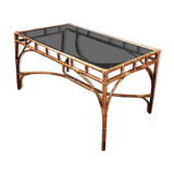 Bamboo table and smoked glass by Dal Vera