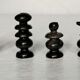 Small chessboard in coral marble and black marble - Italy - Second half of the twentieth century