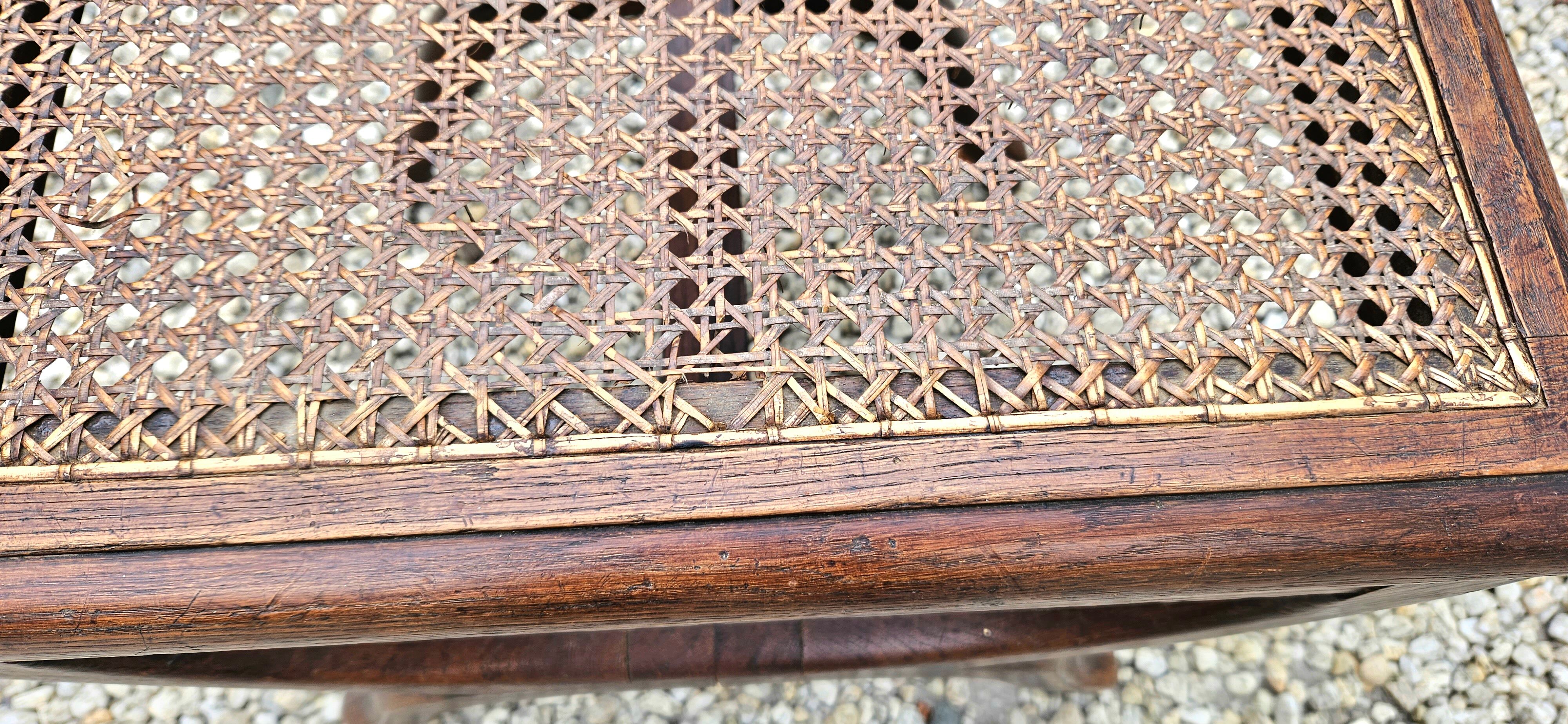 Cross-footed cane stool